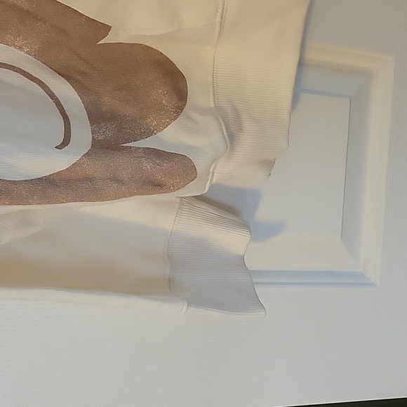 Cream with Tan Zipped Hoodie Jacket - Picture 6 of 10